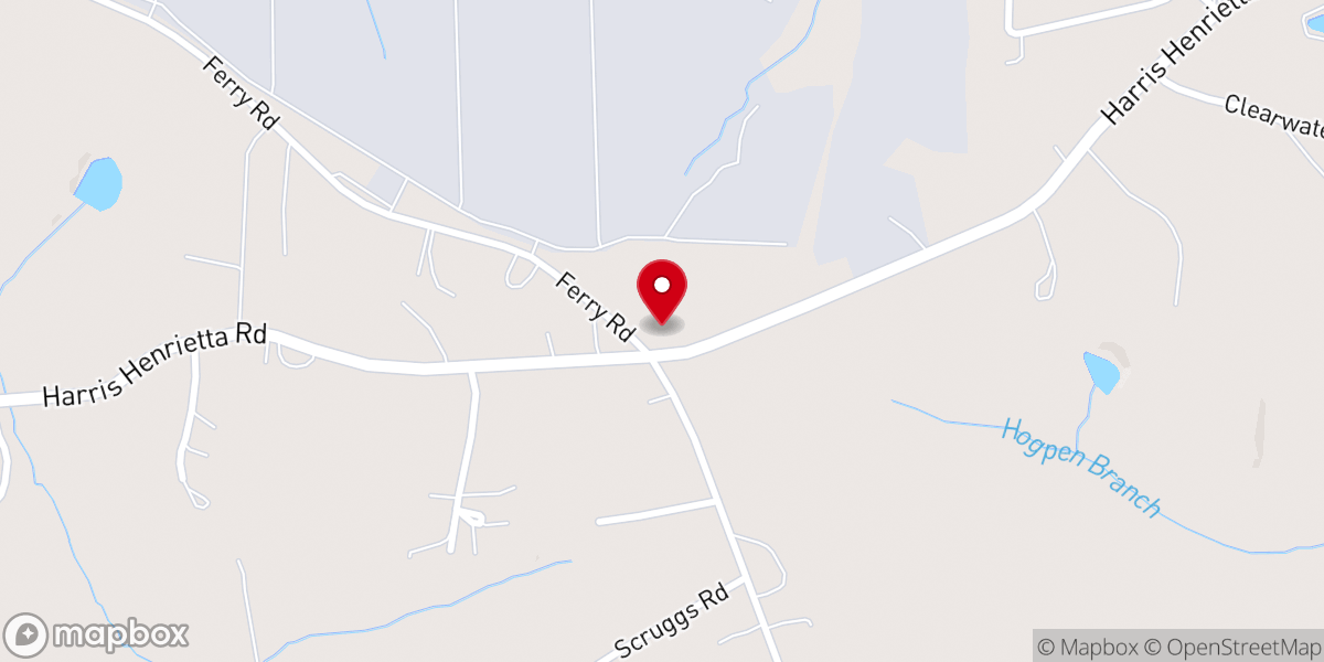 Map showing location of Chase Baptist Church