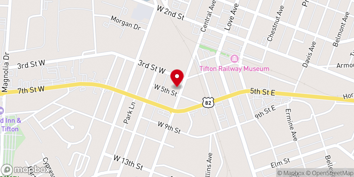 Map showing location of Chino & Letty's
