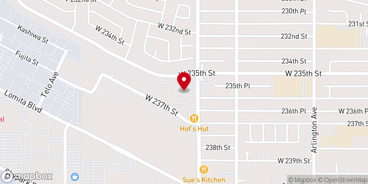 Map showing location of South Bay Mission Church