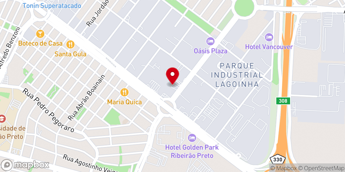 Map showing location of Igreja Sara Nossa Terra Ribeirão Preto