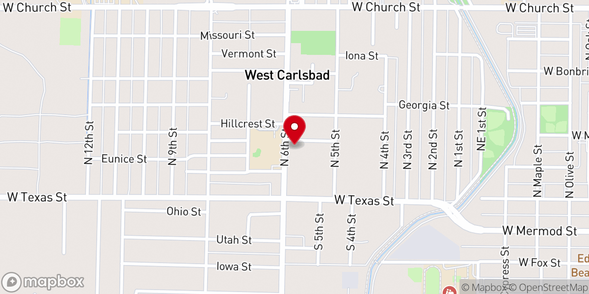 Map showing location of New Beginnings Church of God