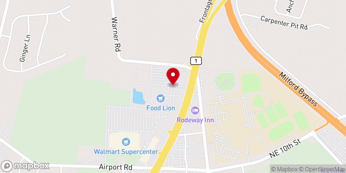 Map showing location of Milford Commons