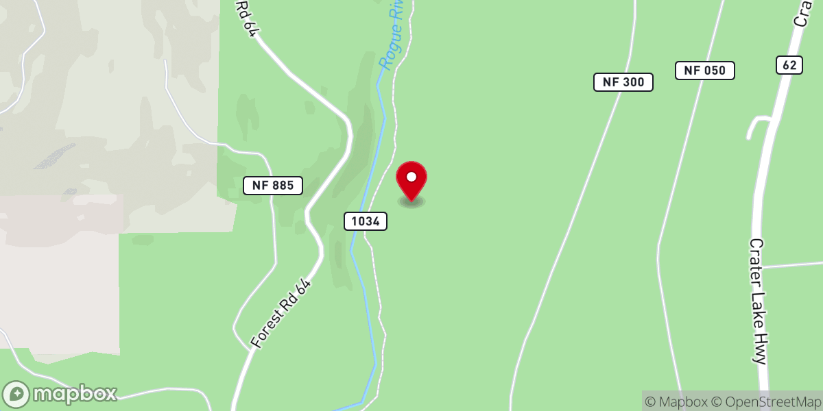 Map showing location of Union Rogue Baptist Camp