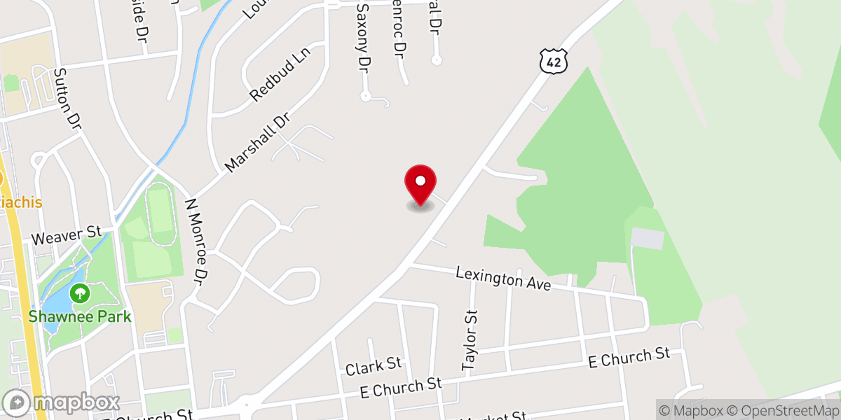Map showing location of First United Christian Church