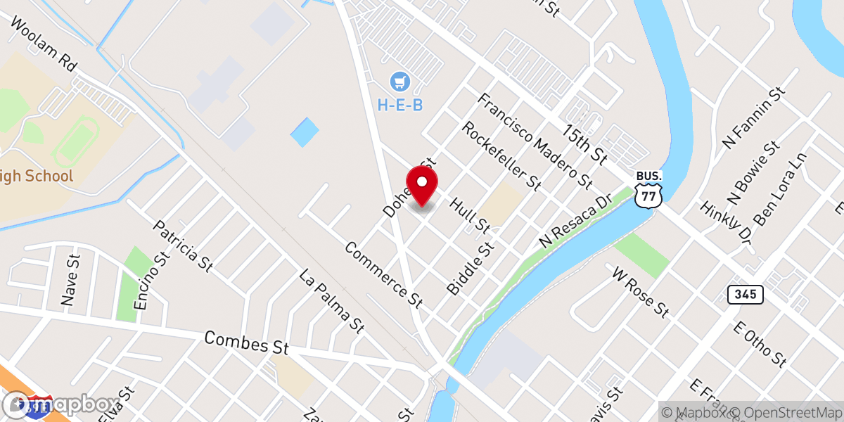 Map showing location of Templo De Los Valles