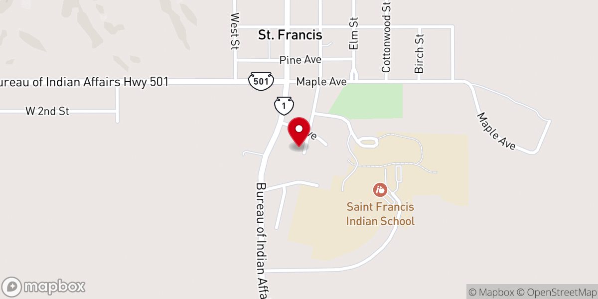 Map showing location of St Charles Church
