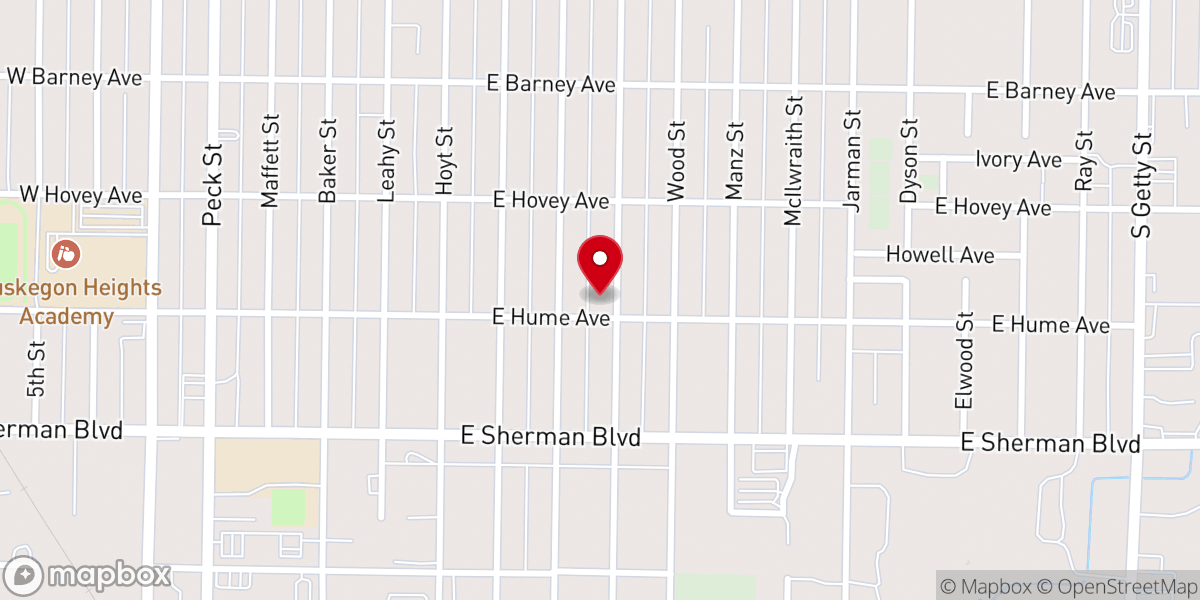Map showing location of Greater Harvest Missionary Baptist Church
