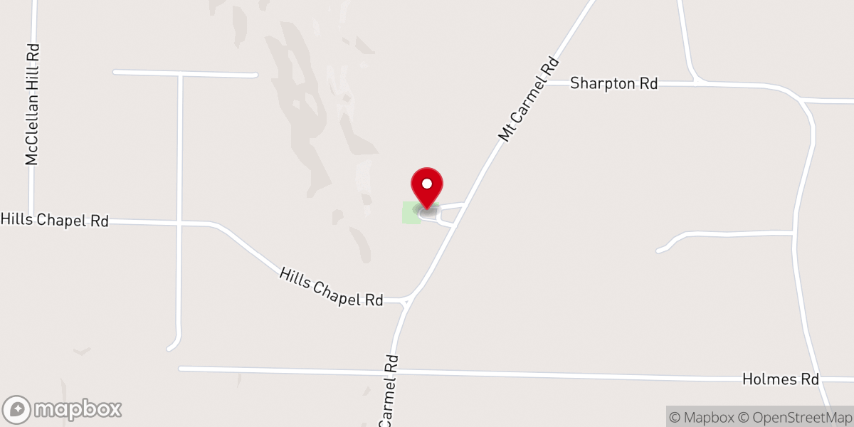 Map showing location of Mount Carmel Missionary Baptist Church