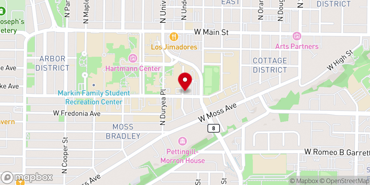 Map showing location of St. Mark Catholic Church