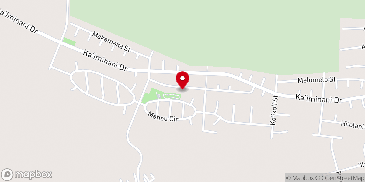 Map showing location of Tenrikyo Kailua-Kona Church