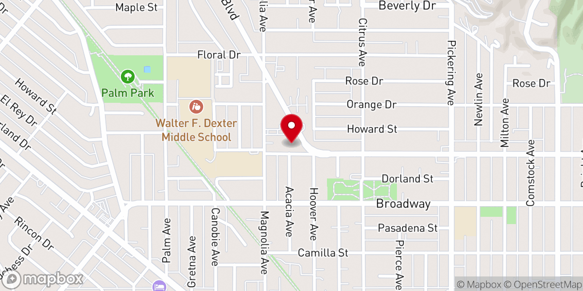Map showing location of Plymouth Congregational Church