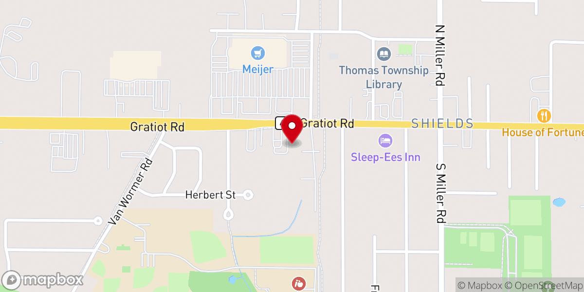 Map showing location of Community Baptist Church