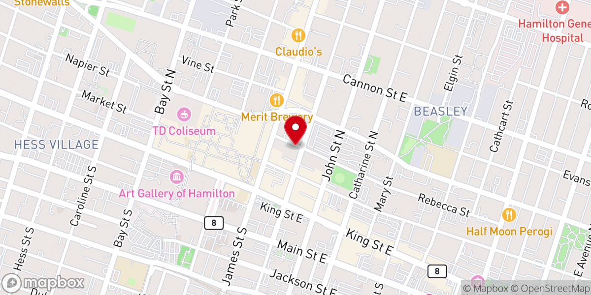 Map showing location of New City Church