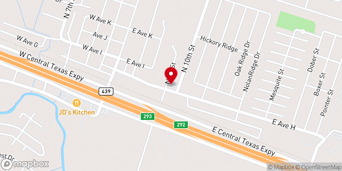 Map showing location of Faith Christian Church