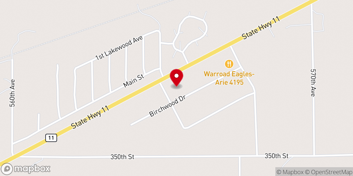 Map showing location of Family Fundamental Church
