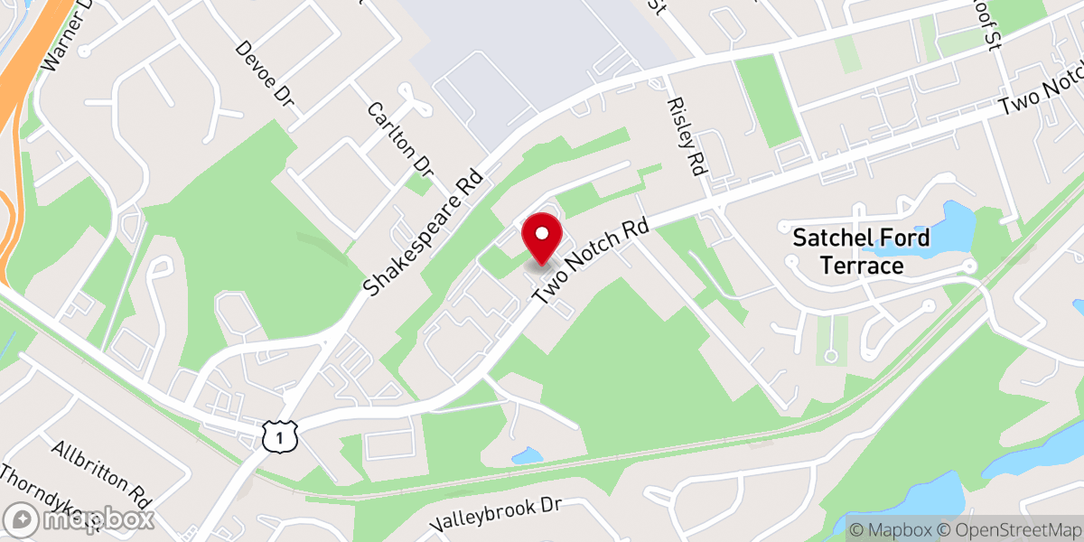 Map showing location of New Harvest Christian Center