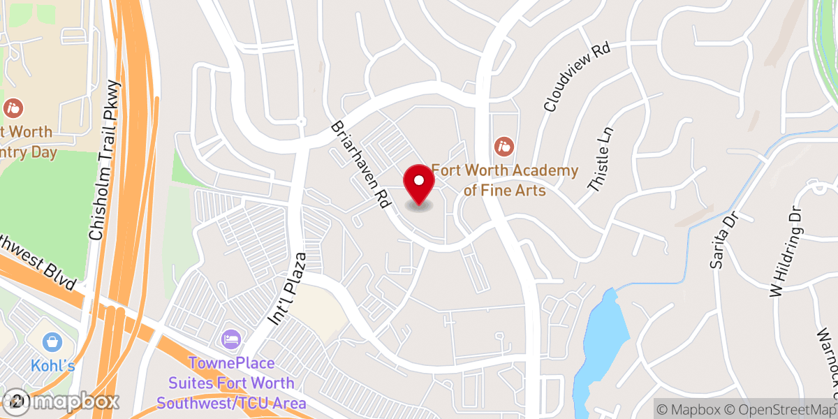 Map showing location of Overton Park United Methodist Church
