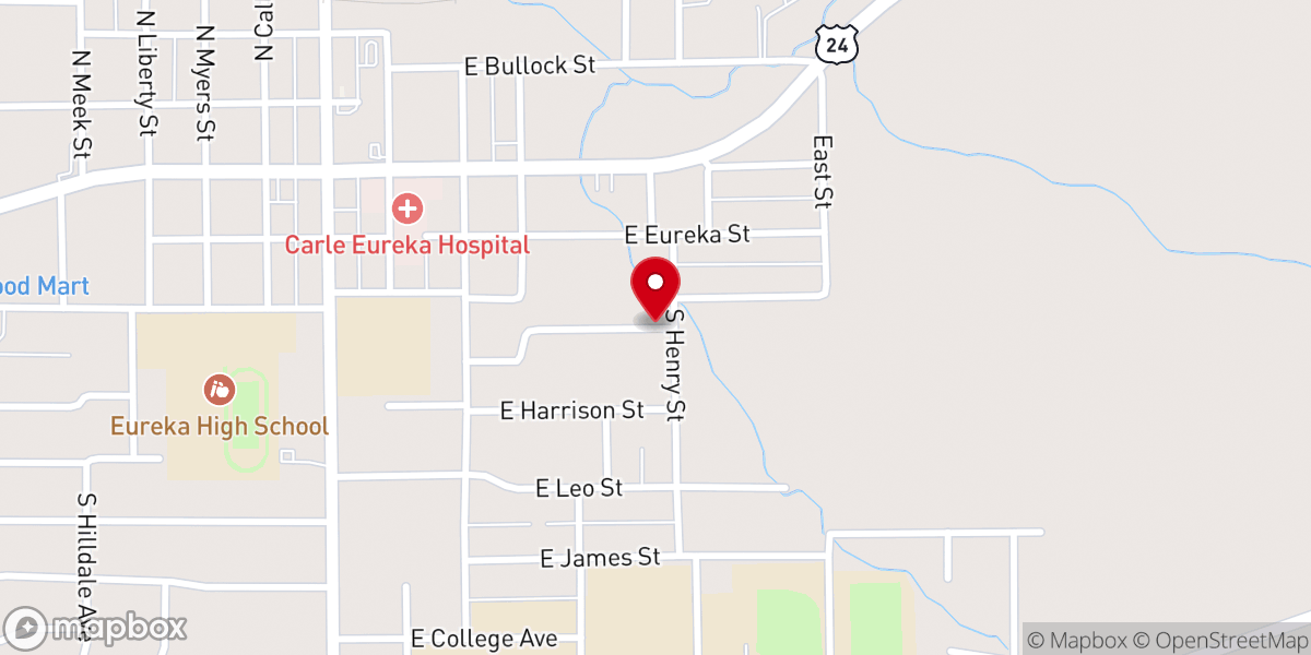 Map showing location of Eureka Greater Area Kiwanis