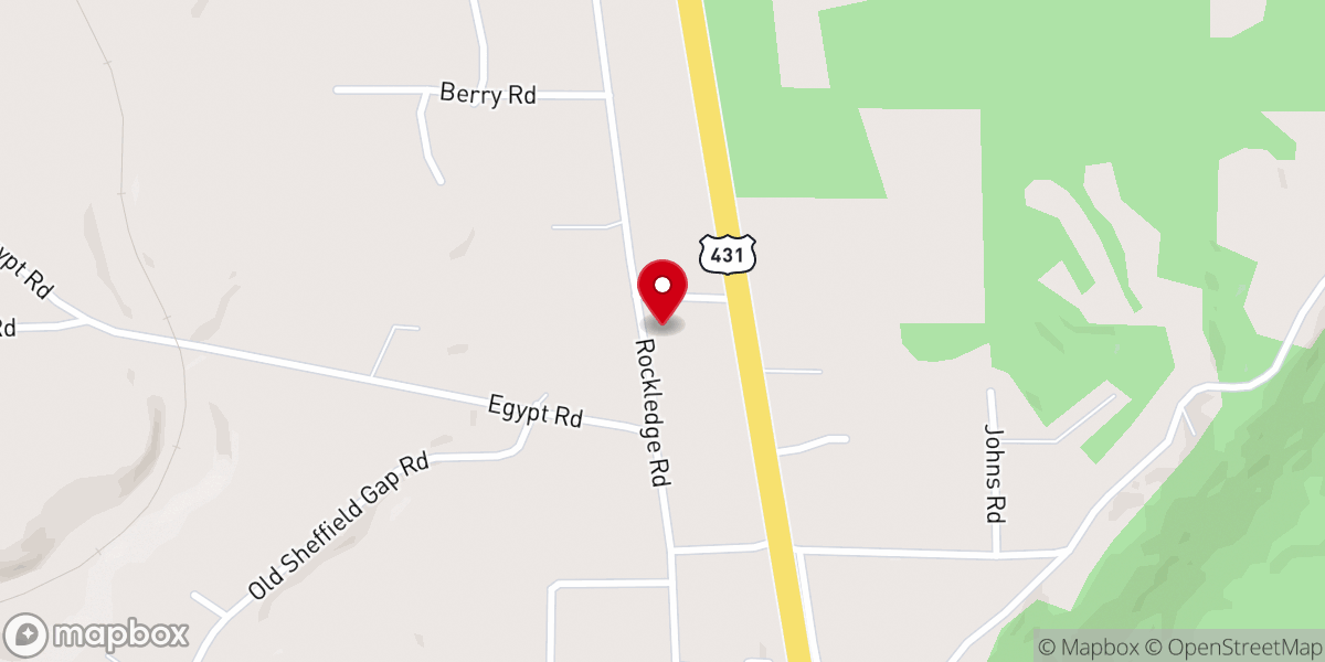 Map showing location of Central Baptist Church