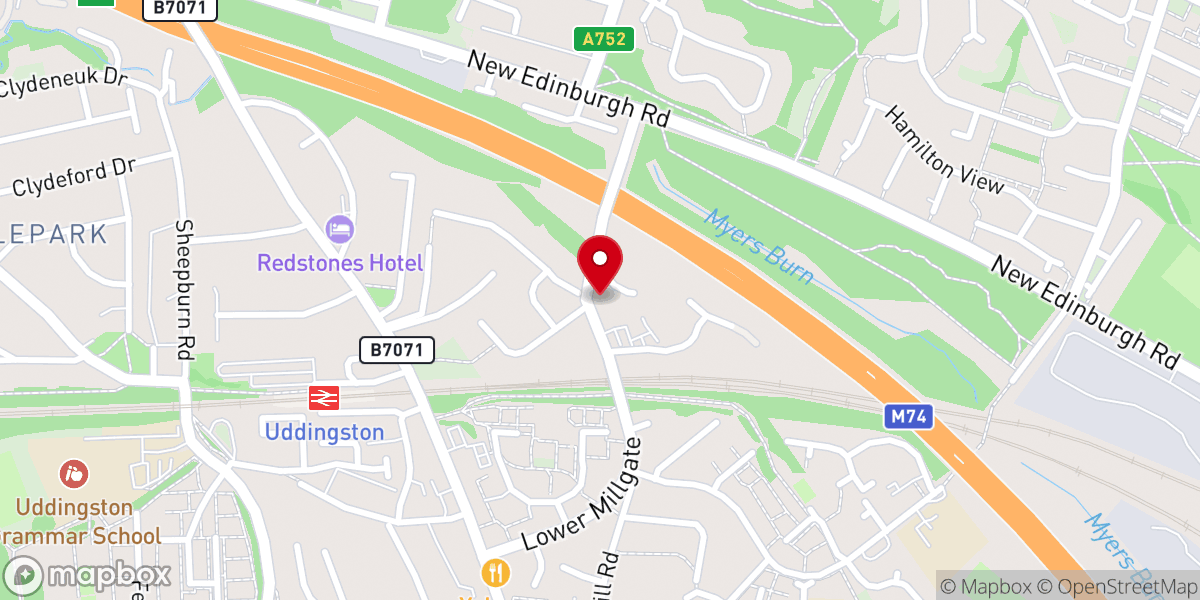 Map showing location of St John the Baptist's Catholic Church