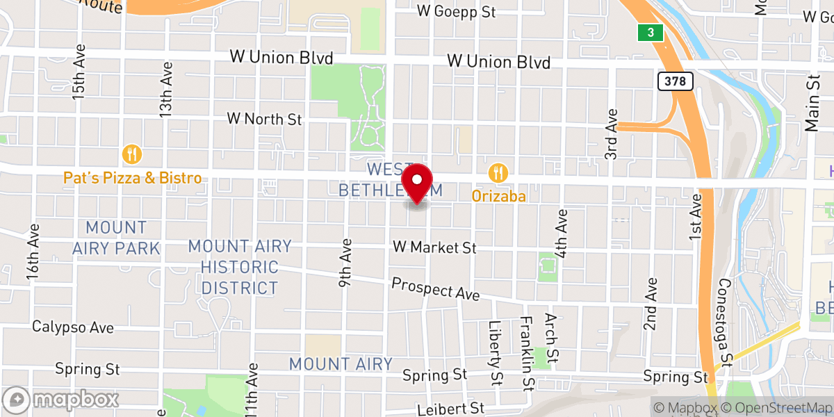 Map showing location of Arabic Living Evangelical Congregational Church