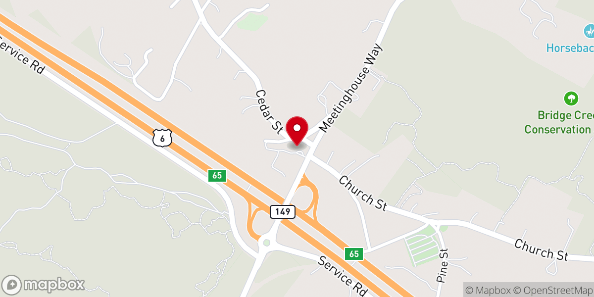 Map showing location of West Parish Congregational Church