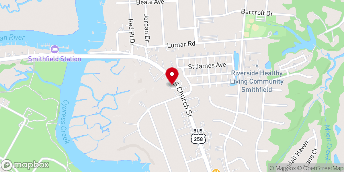 Map showing location of American Legion Post 49, Dashiell-Barlow