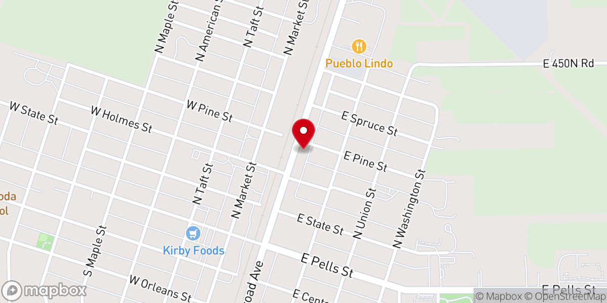 Map showing location of Hands of Christ Food Pantry