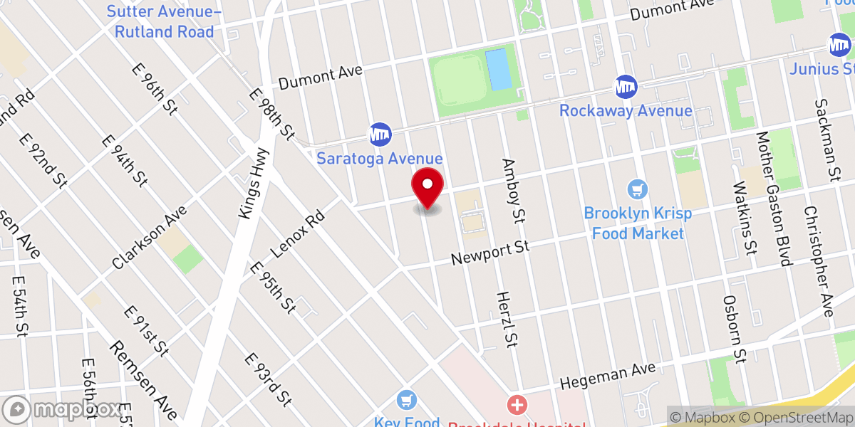 Map showing location of The Praise Tabernacle