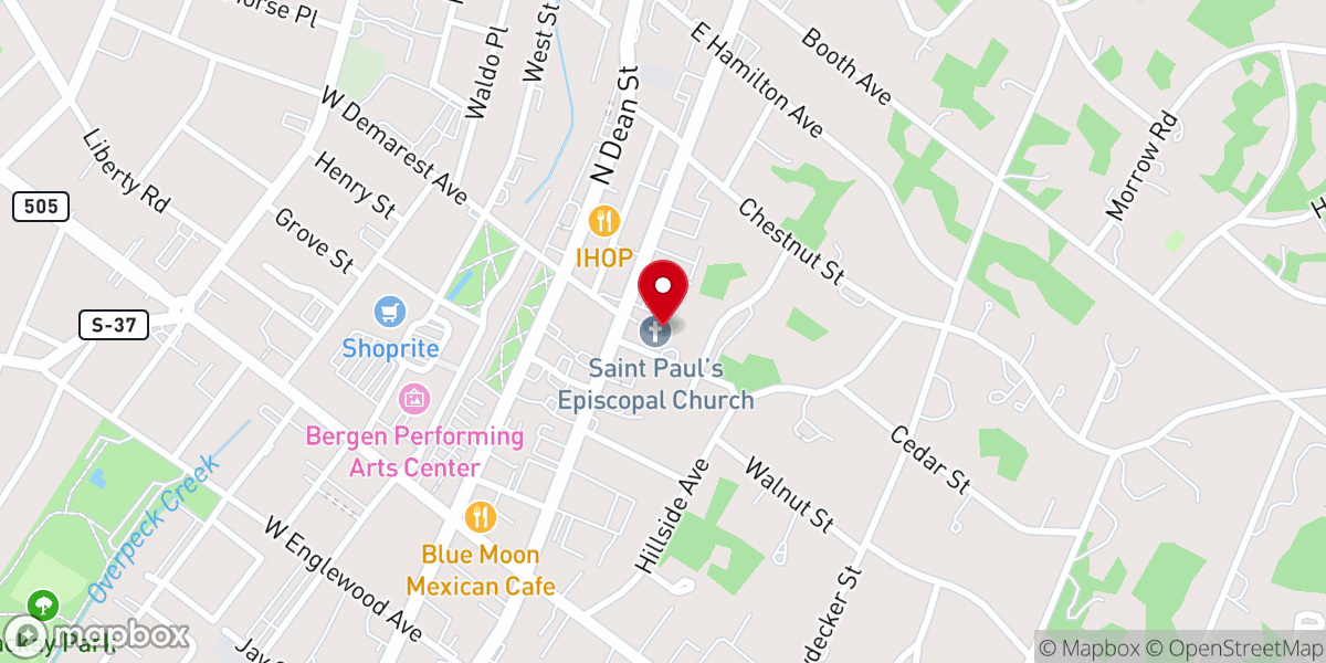 Map showing location of Congregation Kol Haneshamah
