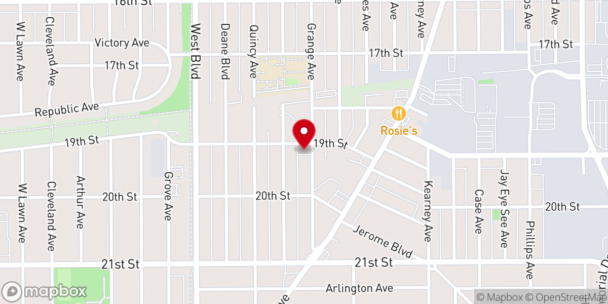 Map showing location of New Beginning of Faith Church