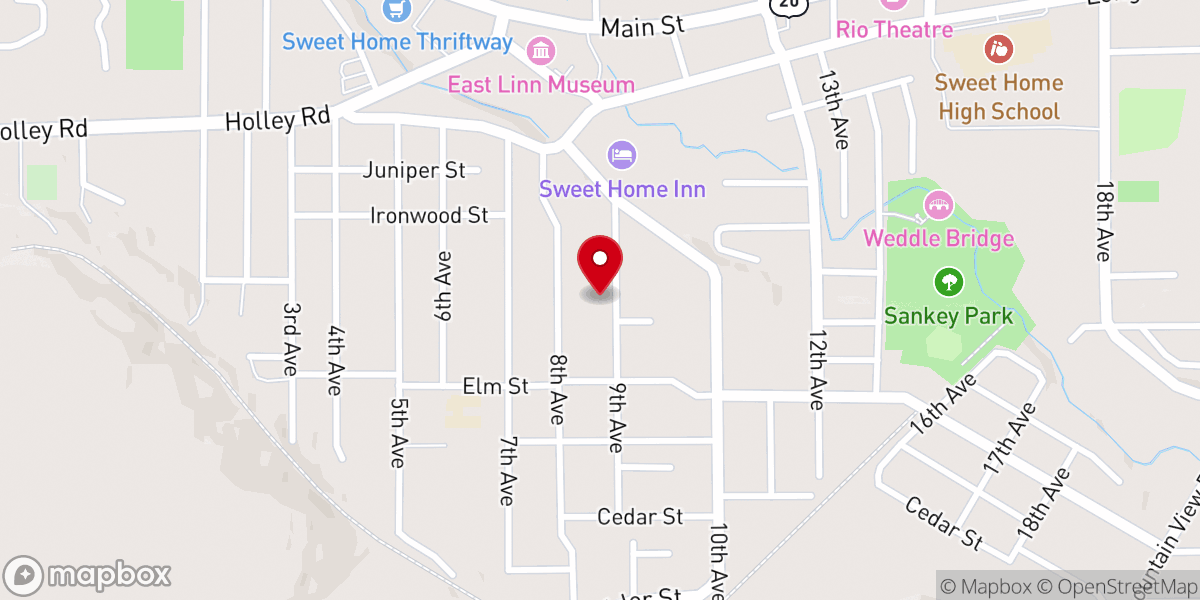Map showing location of Pentecostal Church of God