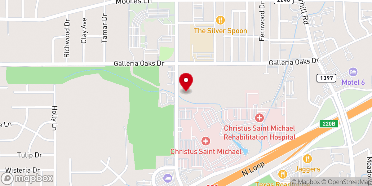 Map showing location of Free Life Church of Texarkana Texas
