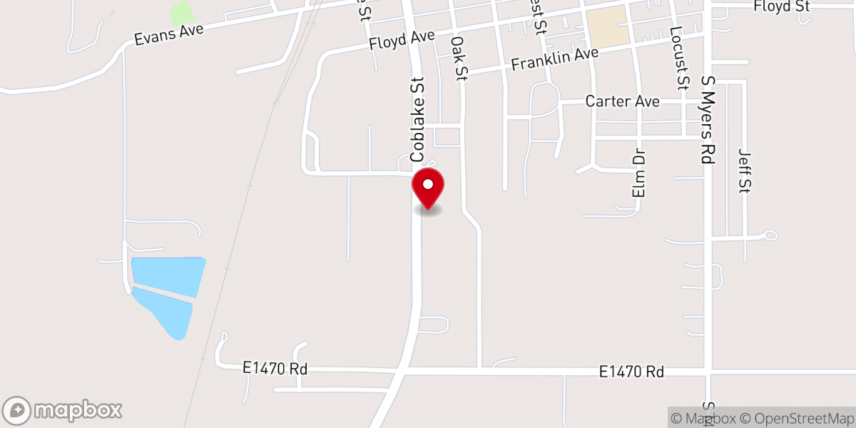 Map showing location of Apache Reformed Church