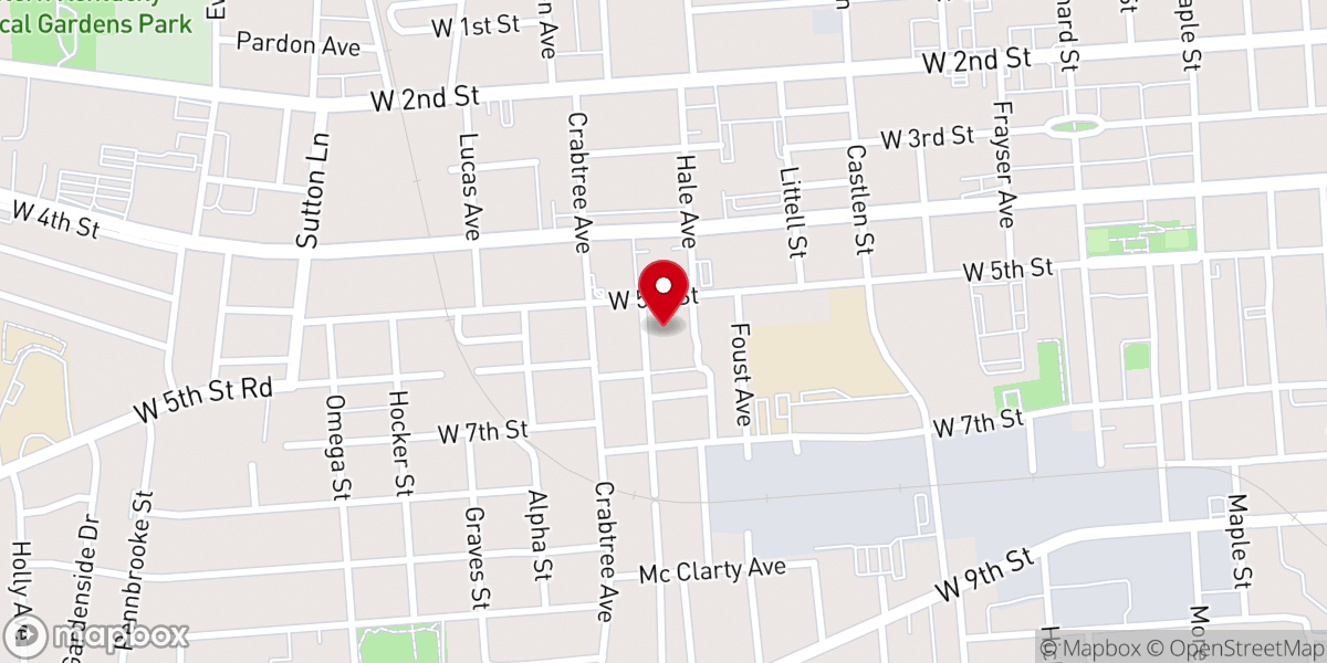 Map showing location of Owensboro Faith Fellowship