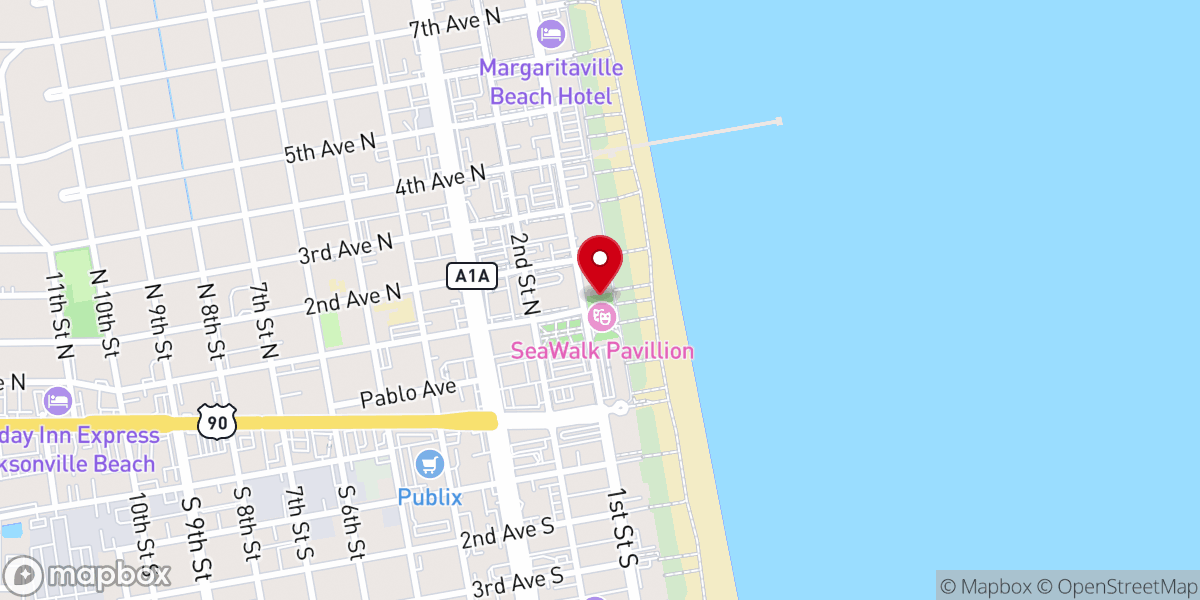 Map showing location of Seawalk Pavilion