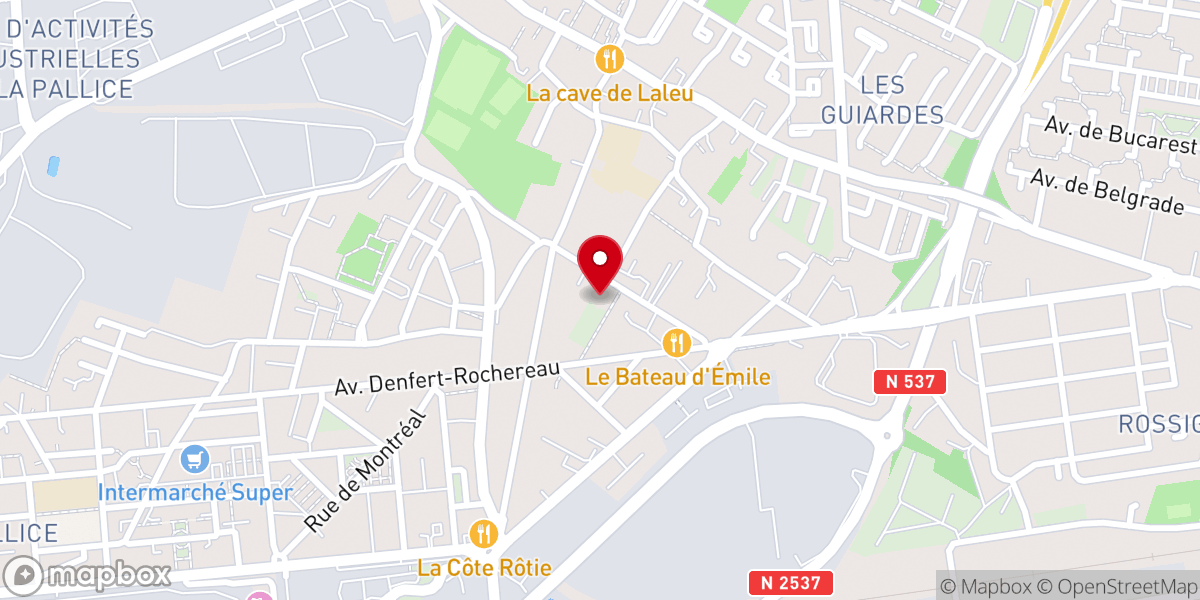 Map showing location of Paroisse Saint-Pierre Laleu La Pallice
