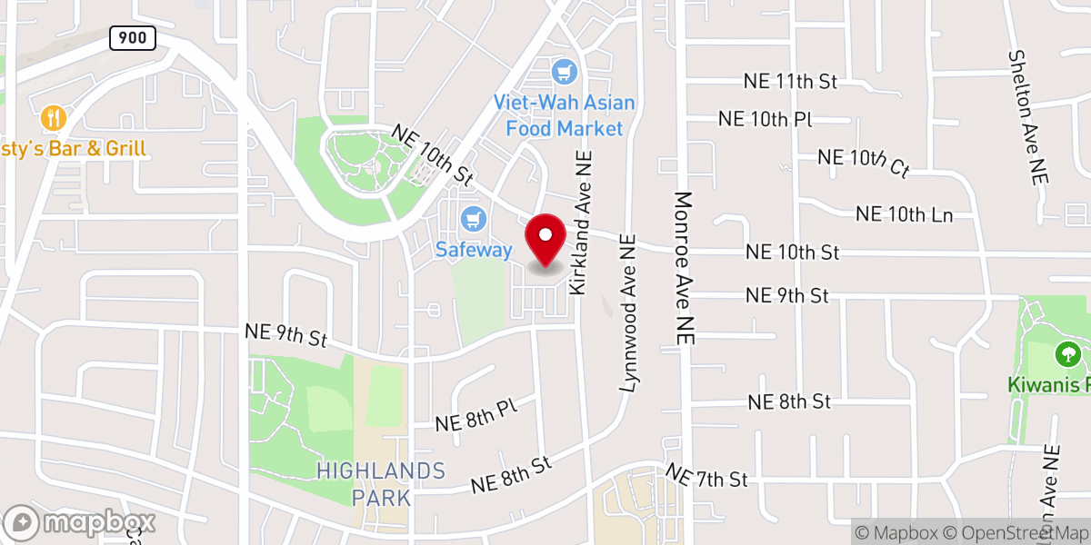 Map showing location of Iglesia Vida