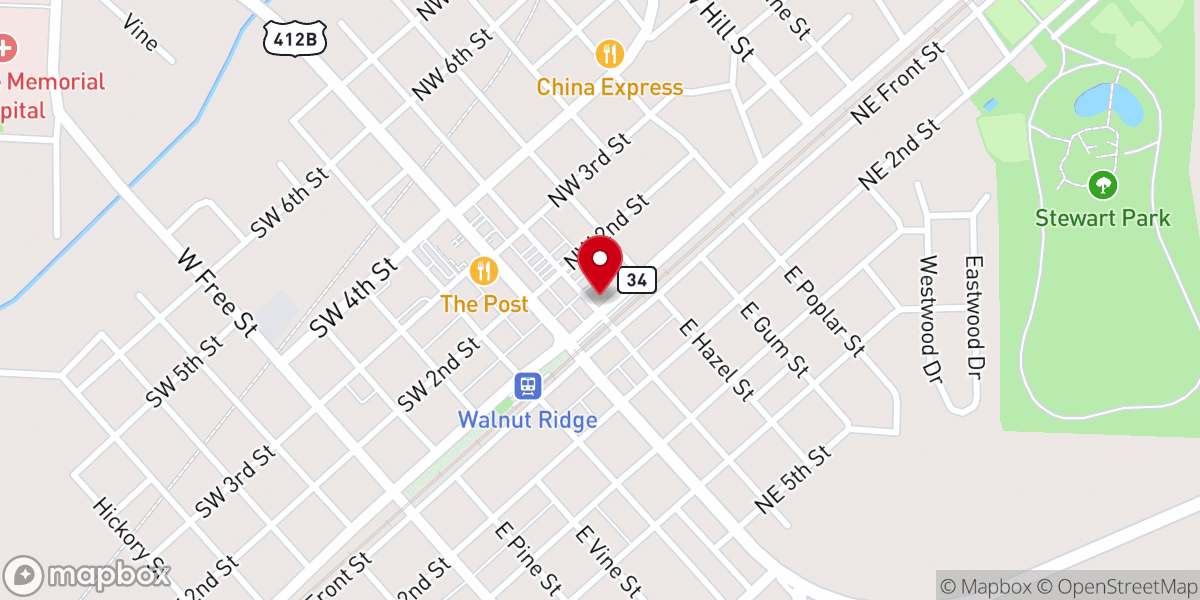 Map showing location of Carpet World