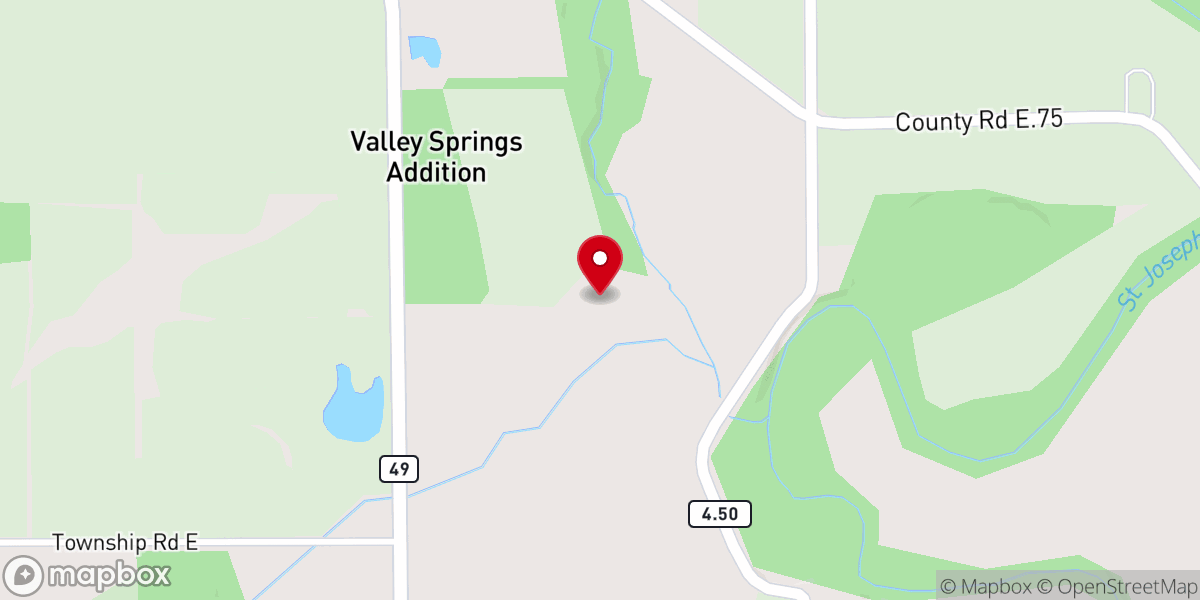 Map showing location of Victory Barn