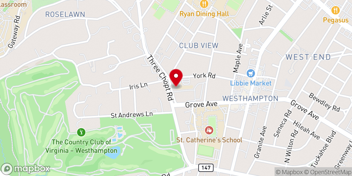 Map showing location of St. Bridget Catholic Church