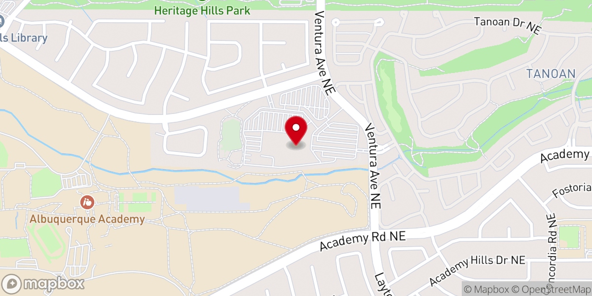 Map showing location of Hoffmantown Church