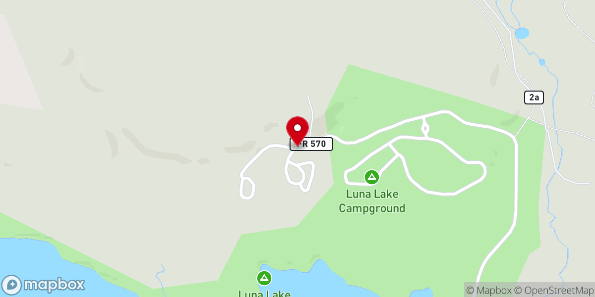 Map showing location of Luna Lake Group Campground
