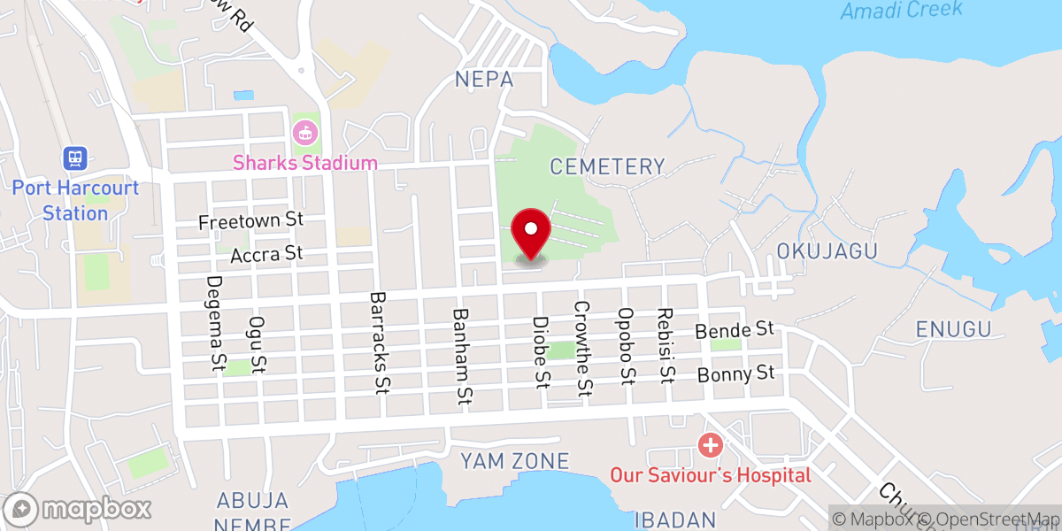 Map showing location of Bro. Paul Thompson