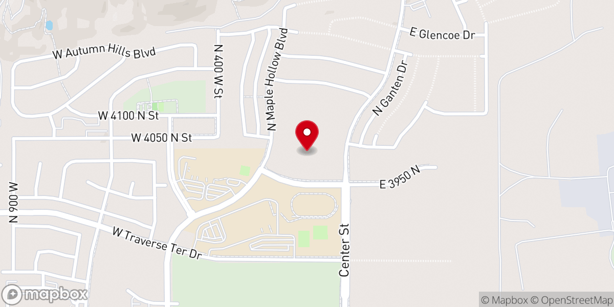 Map showing location of Lehi Utah Temple