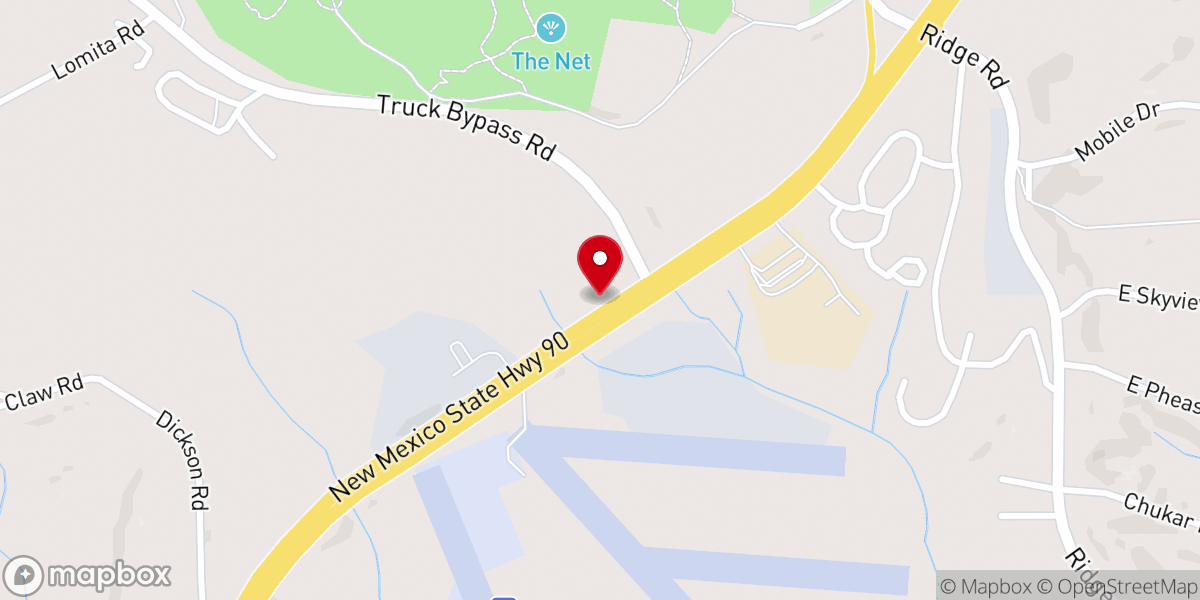 Map showing location of Calvary Baptist Church