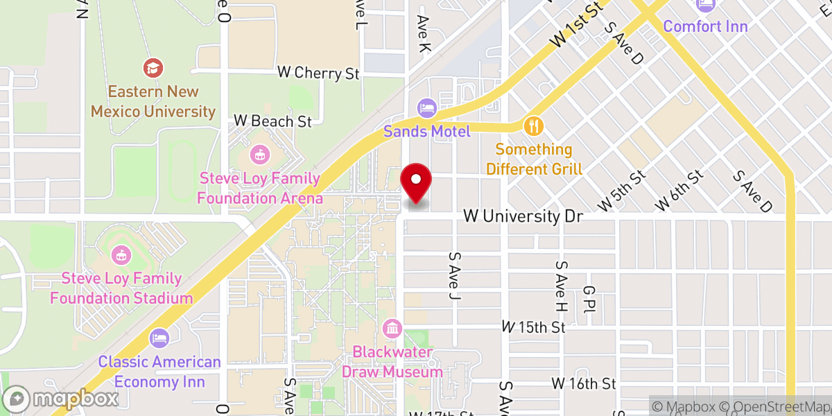 Map showing location of Presbyterian Campus House