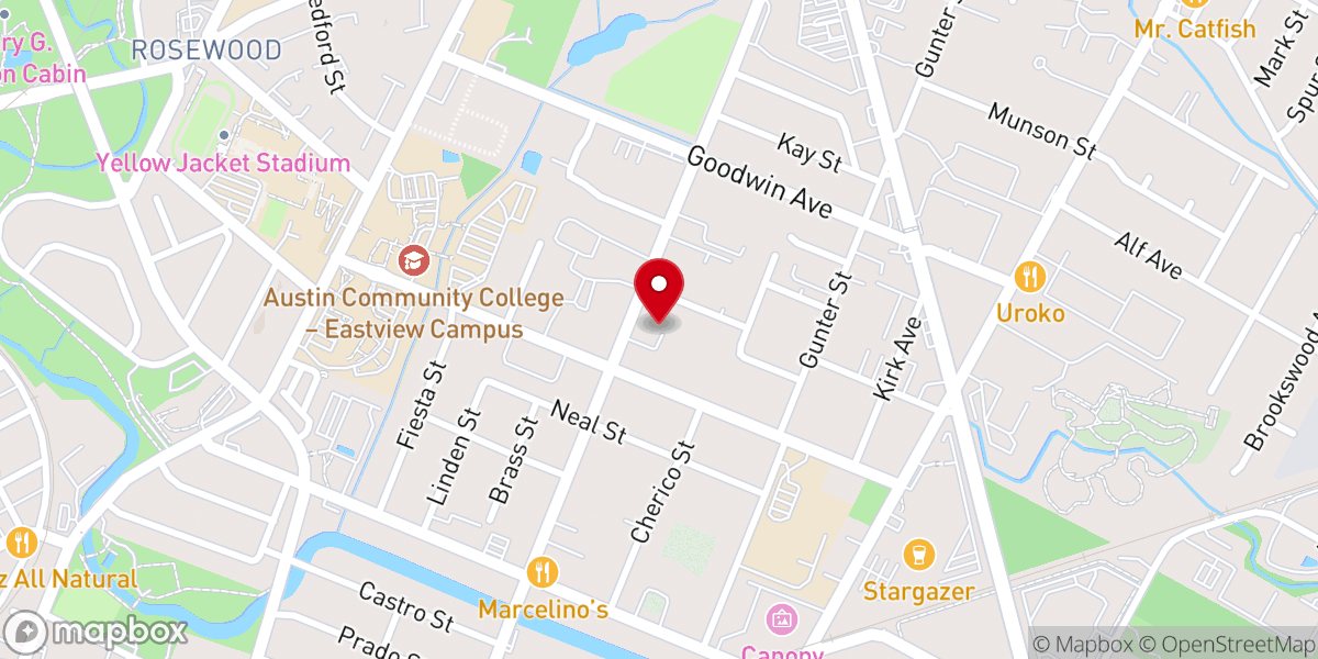 Map showing location of Betania Baptist Church