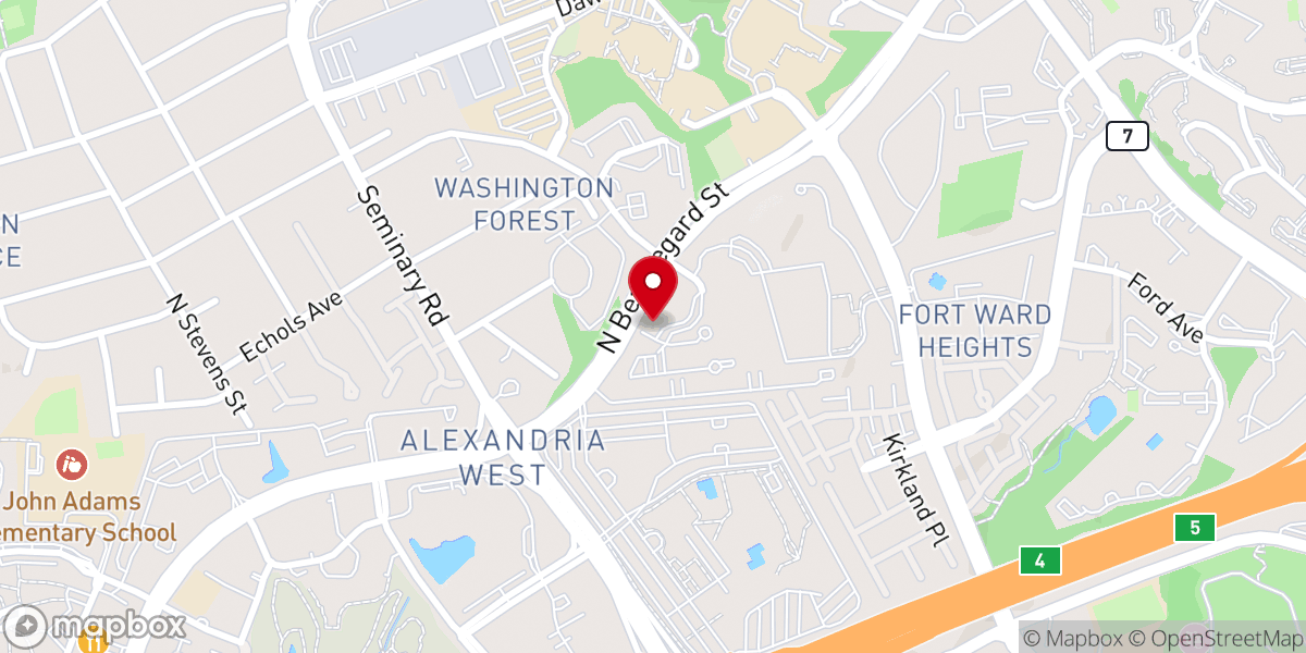 Map showing location of Episcopal Church of the Resurrection