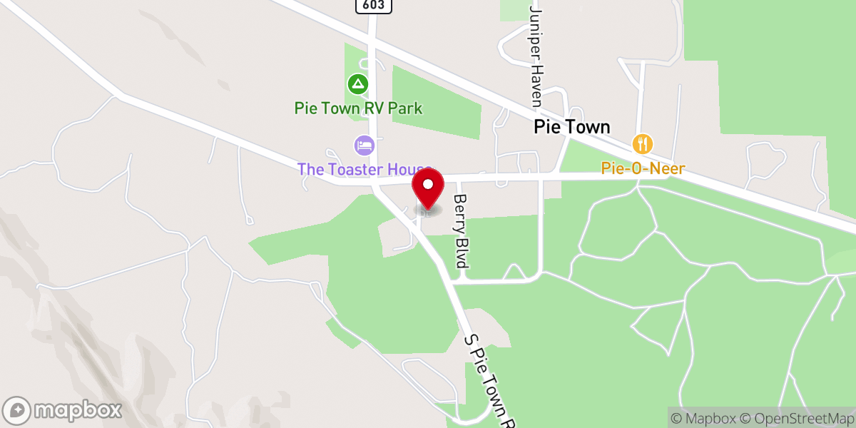 Map showing location of Pie Town High Country Seventh-Day Adventist Church